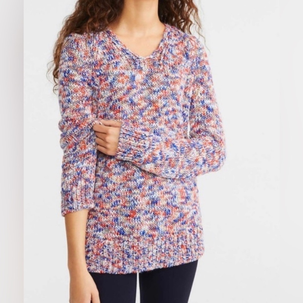 Lou & Grey LOFT Multicolor Chunky Knit Women's Sweater SZ M